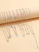 Shining Diva Fashion 5-7 Pcs Combo Latest Stylish Western Necklace Set for Women Pendant Necklace Gifts for Girls 3