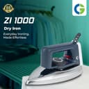 CG -IRZI1000 Light Weight Dry Iron Press 1000 W with Anti-Bacterial Non-stick, German Coated Soleplate, 360 Degree Flexi Cord, BIS Certified 2 Yr Replacement Manufacturer Warranty 2