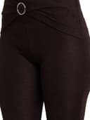 POPWINGS Solid Full-Length Polyester Regular-Fit Casual Bootcut Trouser Pants for Women for Casual Wear 4