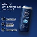 NIVEA MEN Cool Kick 250ml Body Wash| Shower Gel for Face, Body & Hair| Refreshing Icy MENthol|24 H Freshness |For All Skin & Hair Types 5