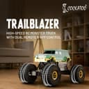 Cockatoo-Kids Trailblazer 2WD Rechargeable Remote Control Car with App & Remote, Off-Road Monster Truck Toy for Boys Girls, Nitro Boost, Shock Absorber, Bluetooth Speaker, Fast USB Charging, Green 5