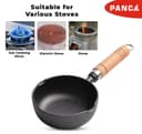 PANCA Cast Iron Tadka Pan | 4 Inch Pre-Seasoned Tempering Pan for Dal & Spices | Gas & Stove-Friendly, 450g Heavy Duty Vaghar/Chounk Pan | 100% Toxin-Free Naturally (Round) 4