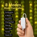 FLYNGO Artificial Leaf Curtain LED String Light, 200 LEDs, 8 Modes, Adjustable Brightness, Lights for Diwali Decoration, Home, Bedroom, Wedding, Party, Festive Decor (Warm White) 1