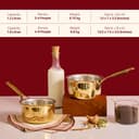 P•TAL Brass Saucepan 1.2L with Insulated Heat-Resistant Handle | 100% Pure Brass Tin Coated Tea Pan | Chemical-Free and Non-Stick (Free 30ml Copper & Brasss Cleaning Solution) 3