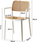 INNOWIN VEDA Chair for Cafeteria | Arm Chair | Accent Chair for Living Room Home, Bedroom, Cafe and Hotels | 3- Year Warranty | Set of 2 | Plastic | Black 3