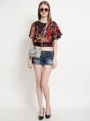 POPWINGS Women Casual Grey Floral Printed Regular Women Top 5
