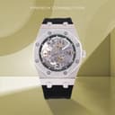 French Connection Stellar | Skeleton Dial | Black Silicone Strap | Premium Mechanical Movement | Automatic Watch for Men | FCK2B-S 2