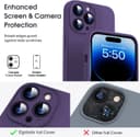 Amazon Basics Basic Case for iPhone 14 pro (Silicone_Deep Purple) 2