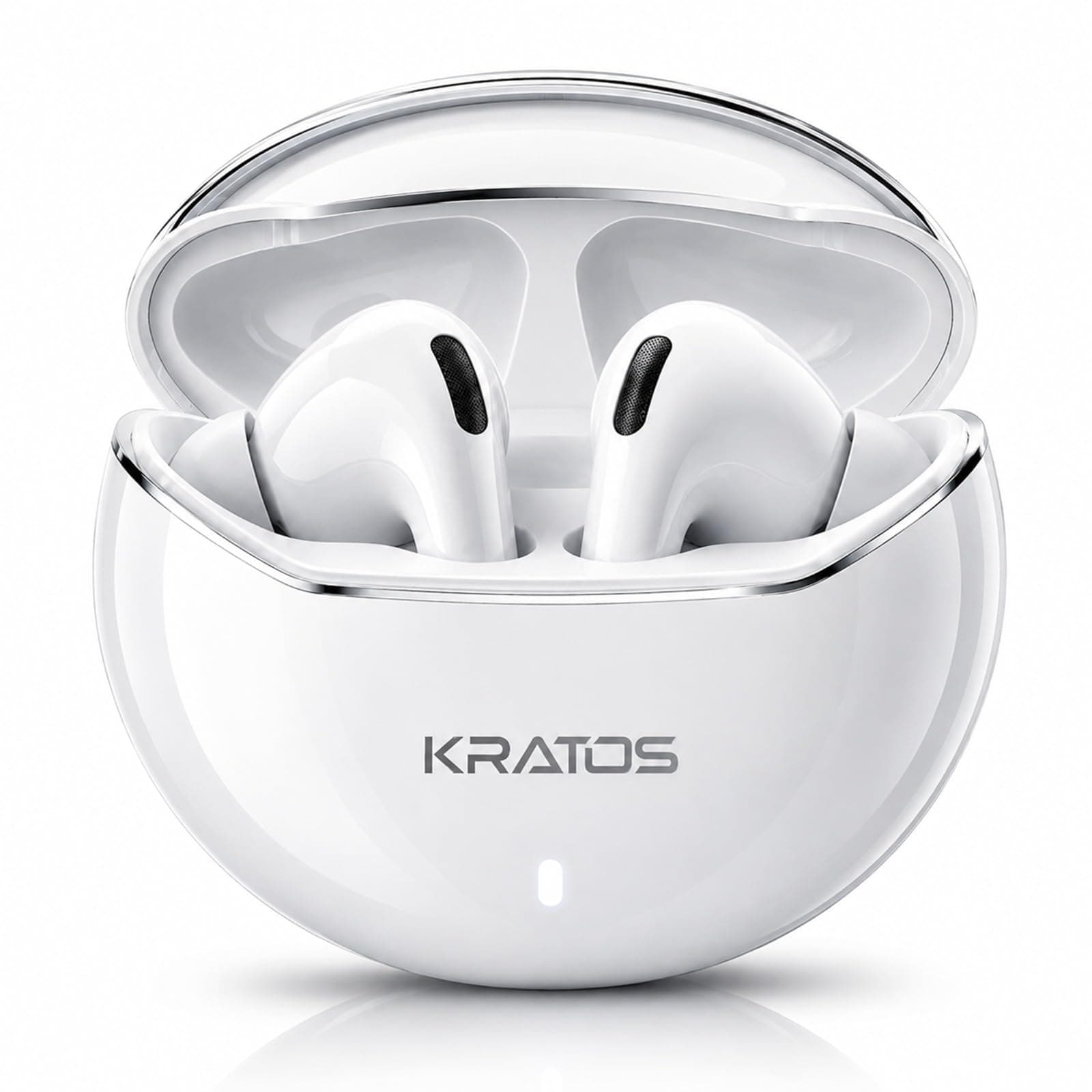 Kratos TW02 Ear Buds Wireless with 60H Playtime, Noise Isolation & Clear Calls, Bluetooth Earbuds with Voice Assistant, Ear Buds with Bluetooth V 5.3 & with Type C Fast Charging, IPX5 TWS Earphones