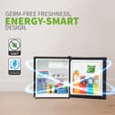 SHARP 50L 2 Star Mini Direct Cool Single Door Refrigerator |Japan 7 Shield Protection|Toughened Glass shelves (Metal Black, SJ-MRW055N3-PKS) 5