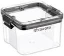 Floraware Food Safe Modular Plastic Square Airtight Containers, Stackable container, Storage Jar with Lid, Pack of 6, 400ml, Black 4