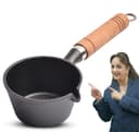 PANCA Cast Iron Tadka Pan | 4 Inch Pre-Seasoned Tempering Pan for Dal & Spices | Gas & Stove-Friendly, 450g Heavy Duty Vaghar/Chounk Pan | 100% Toxin-Free Naturally (Square) 1
