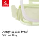 Attro Volvo Stainless Steel Lunch Box with 1 Small Container Airtight Leak-Proof Food Grade - Beige 630ml+170ml 3