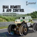 Cockatoo-Kids Trailblazer 2WD Rechargeable Remote Control Car with App & Remote, Off-Road Monster Truck Toy for Boys Girls, Nitro Boost, Shock Absorber, Bluetooth Speaker, Fast USB Charging, Green 2