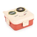 ATTRO Festive Super Cat Lunch Box 2 Layer Plastic Lunch Box Comes with 1 Detachable Tray, 1 Small Container & 1 Spoon Ideal for Kids BPA Free 1590ml+70ml- Cream Red 1