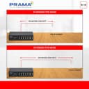 Prama Prama PT-SW1U06P-E 100 Mbps Network PoE Switch, 4 PoE Ports + 2 Uplink RJ-45 Ports 5