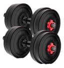 Amazon Brand - Symactive 20 Kg Adjustable Dumbbell Set – Durable PVC Plates (2kg x 4, 3kg x 4) with Secure Weight-Locking Mechanism, Pair of 14'' Rods & Nuts 1