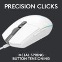 Logitech G102 Light Sync Gaming Mouse with Customizable RGB Lighting, 6 Programmable Buttons, Gaming Grade Sensor, 8K DPI Tracking,16.8mn Color, Light Weight - White 5