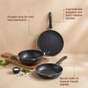 Judge by Prestige Ace Aluminium Non-Stick Cookware Set - Kadai 20 cm, Fry Pan 20 cm, Omni Tawa 25 cm - 1 Unit Each, Black 4
