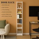 Callas 6 Layer Engineered Wood Bookshelf Multipurpose Home Decor Storage Rack | Showcase Organizer for Living Room, Kitchen, Bedroom, Office | (BR-07-White) 4