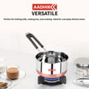 AADHIK Tea Pan Stainless Steel Copper Bottom Sauce Pan Milk Pan Tapeli Patila Induction Base 1.5 Litre Sauce Pot Milk Boiler with Handle (1500 ml) 4