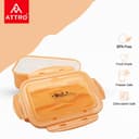 ATTRO Prime Carbon Lunch Box with Sipstar Water Bottle, School Tiffin Combo-Orange Peach 4