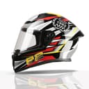 TVS Racing Titan Series Full Face Helmet for Men | Premium Bike Helmets with ABS Shell, UV Paint | Quick Release System | Aerodynamic Design | DOT & ISI Certified 1
