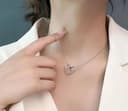 Simple Chains Hollow Heart Necklace Set For Women and Girls Stylish | Anti Tarnish Waterproof Stainless Steel Chain Pendant Necklaces Jewelry for Love | Gold Toned Jewellery Accessories for Woman & Girls | Birthday Gift for Wife & Girlfriend 4