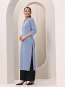 Libas Striped Cotton Straight Kurta for Women Suit 2