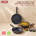 Judge by Prestige Ace Aluminium Non-Stick Cookware Set - Kadai 20 cm, Fry Pan 20 cm, Omni Tawa 25 cm - 1 Unit Each, Black 2