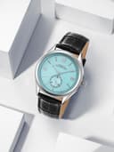 French Connection Heure Noble | Quartz Analog Display | Blue Dial | Black Leather Strap | Watch for Men - FCN0208UBL 4