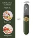 SKYTONE Pocket Knife, Kitchen Knife Peeler Portable Knife for Fruit 2 in 1 Knife and Peeler for Kitchen Travel Knife with case Stainless Steel Bled (Small) 3