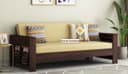 Home furniture Wooden Sofa Set for Living Room and Office 3 Three Seater Walnut Finish Natural Teak Finish (Winster, Rosewood (Natural Teak Finish) Handicraft- Handmade 5