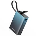 Ambrane 20000mAh Small Pocket Size Powerbank, Hanging InBuilt Type C Cable, 22.5W Fast Charging, Type C PD & USB Output for iPhone, Android Mobiles & Other Devices (MiniCharge 20, Black-Blue) 1