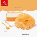 ATTRO Prime Carbon Lunch Box with Sipstar Water Bottle, School Tiffin Combo-Orange Peach 2