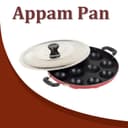 Mumma's LIFE Non-Stick 12 Cavity Grill Appam Patra 2 Side Handle with Stainless Steel Lid | Appam Maker | Appam Patra | Appam pan | Litti Maker | Appe Stand Red (22 cm) 5