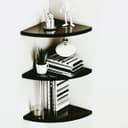 Dime Store Engineered Wood 3-Tier Floating Rack Shelf for Living Room Corner Shelf Decorative Rack Shelf Organizer | Storage Shelf for Living Room & Bedroom Display Rack for Storage (Black) 2