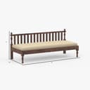 Solid Sheesham Wood Sofa 3 Seater Sofa Diwan Bed for Home Living Room Wooden Couch Diwan Sofa Sheet Without Small Pillow for Living Room and Office (Dark Honey, 3 Seater) 2