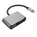 USB C to HDMI 4K 2K VGA Adapter - Laprite USB 3.1 Type C USB-C to VGA HDMI Video Converters Adaptor for 2017 New MacBook Pro/Chromebook Pixel/Lenovo 900/Dell XPS/Samsung Galaxy S8/S8 Plus 1