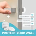 VIVNITS Silicone Clear Rubber Door Bumper Stopers Wall Protectors for Furniture, 6Piece Pack Self Adhesive Door Handle Knob Wall Shield Bumper Guard for Wall - Transparent (12 PCS) 2