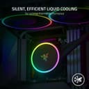 Razer Hanbo Chroma RGB All-In-One Liquid Cooler aRGB Pump Cap: Ultimate AIO Design - Quiet, aRGB Fans - Silent, Liquid Cooling - PWM Fan Controller Support - RGB Chroma aRGB - 240MM-RC21-01770100-R3M1 3