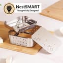Nestasia Small Stainless Steel Paneer Maker (450 ml) - Square Paneer Maker Mould Press with Lid | Rust Resistant Medium Paneer Strainer - Perfect for Fresh Paneer, Tofu & Sprouts 3