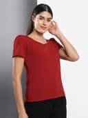 Q - RIOUS Casual Solid Womens Regular Top 3