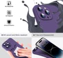Amazon Basics Basic Case for iPhone 14 pro (Silicone_Deep Purple) 3