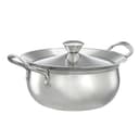 Amazon Brand - Solimo Stainless Steel - Cook & Serve Set with Ss Lid (16 Cm) 1.5 Liter, Silver 1