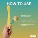 Zyllion Groove Rechargeable Body Massager – Wireless Handheld Full Body Pain Relief Massager with Medical Grade Silicone & 10 Vibration Patterns (Yellow) 2
