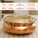 P•TAL Copper Hammered Lagaan 4L | Tin Coated with Brass Lid | 100% Pure Copper Degchi for Cooking Biryani Handi Ptal Brass Utensils for Kitchen 3