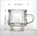 Yera 120ml Glass Tea Cup with Exquisite Design, Perfect for Regular Use and Serving Hot Tea - Glass Cup with Design, Set of 6 4