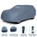 KINGSWAY® Scorpio Car Body Cover Dustproof for (Year 2014 to 2018) All Model, Compatible with Mahindra Scorpio Car Cover, Comes with Bird Droppings, Scratch, UV and Paint Protection, Grey Matty 3