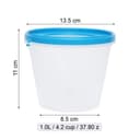 Cutting EDGE Nesterware 1000ml Round Stackable Container (Set of 6, Blue) 2